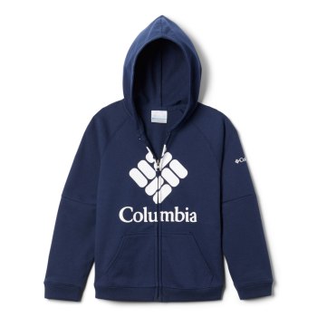 Columbia Hoodie Jongens, Branded French Terry Full Zip Donkerblauw, 54JUWYIHL